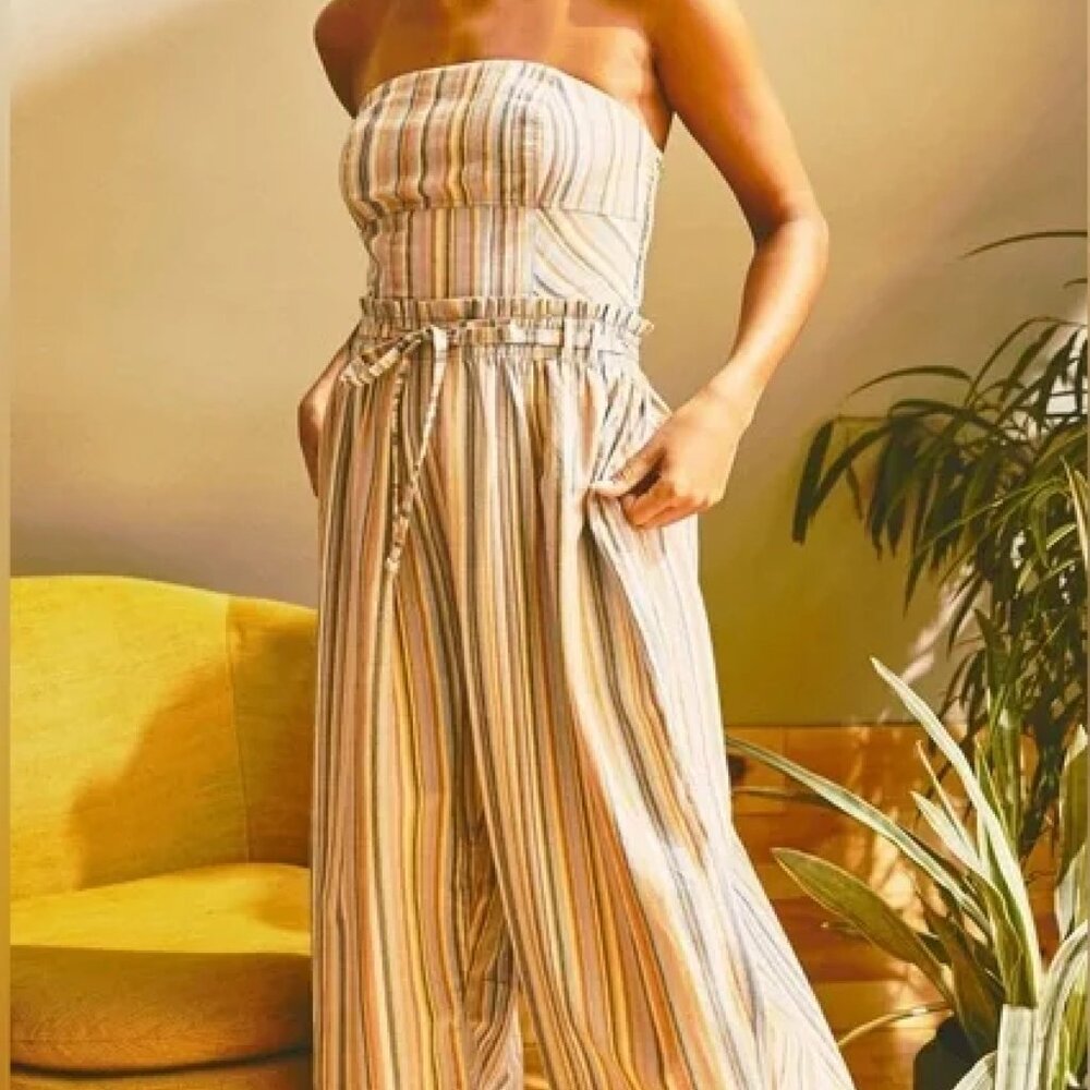 Free People Roaming Shores One-Piece Jumpsuit Size M
